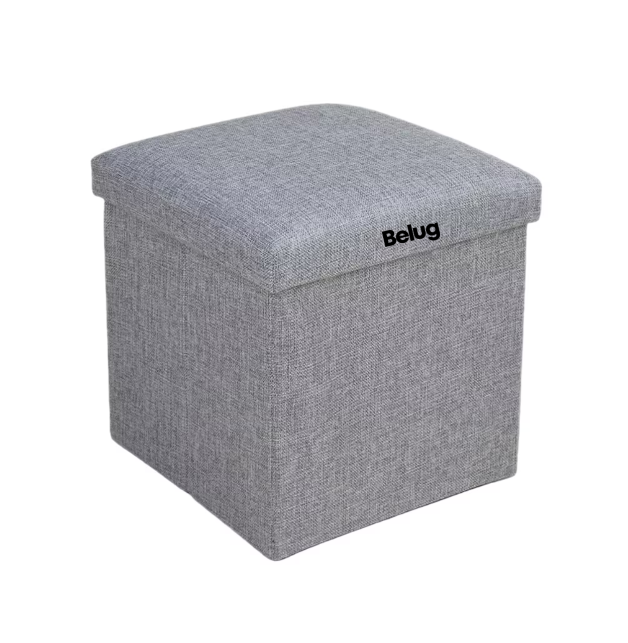 Taburete  Belug Cubo Organizador Plegable Con Cajón Almacenador Gris
