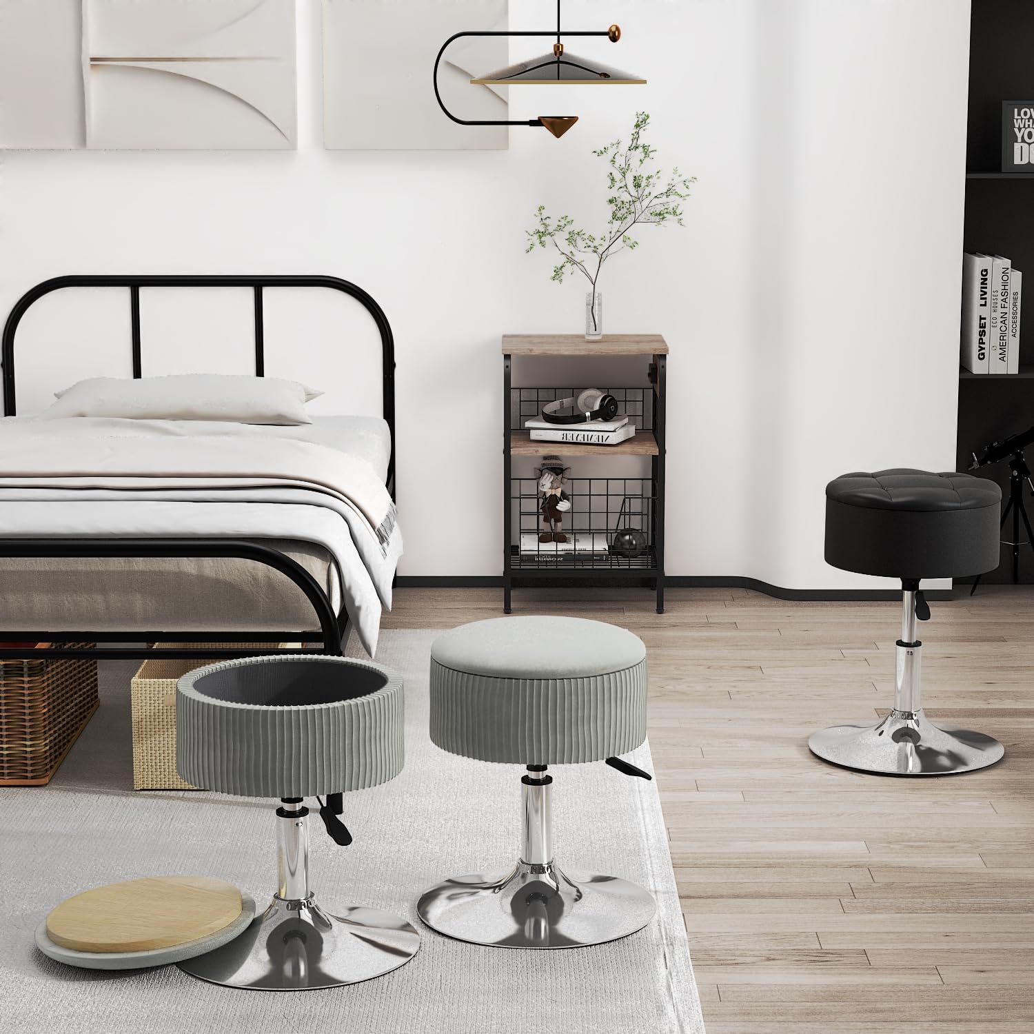 Foto 4 | Taburete Furniturer Theehe Gris