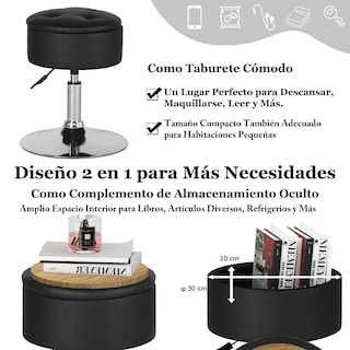 Foto 5 | Taburete Furniturer Theehe Negro