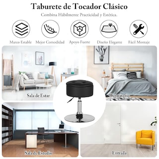 Foto 8 | Taburete Furniturer Theehe Negro