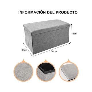 Foto 2 | Banco de Almacenamiento Plegable Eo Safe Imports Esi-20752 Gris