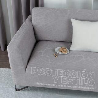 Foto 6 | Juego Protector Cubre Salas Real Textil Elástico Gris Ajustable 3 Piezas