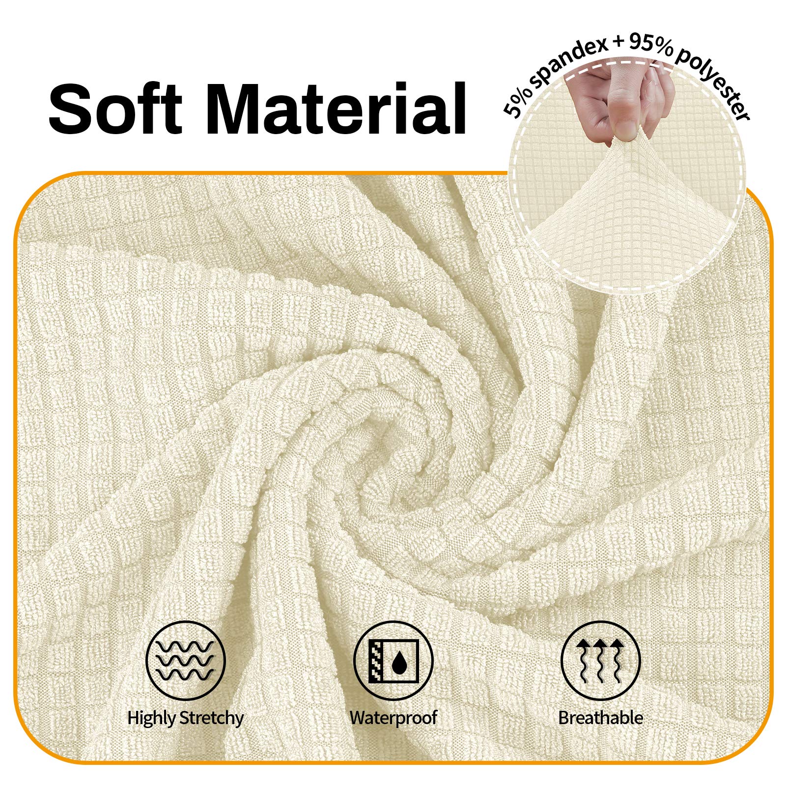 Foto 4 pulgar | Fundas de Sofá Asnomy con 3 Cojines - Venta Internacional