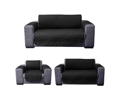 Foto 1 | Protector De Sala Para Sillón Rebeca Rombos Negro / Perla Set De 3 Piezas