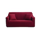 Funda De Sillón Lisa Con Estructura Elástica De 4 Asientos - Venta Internacional.