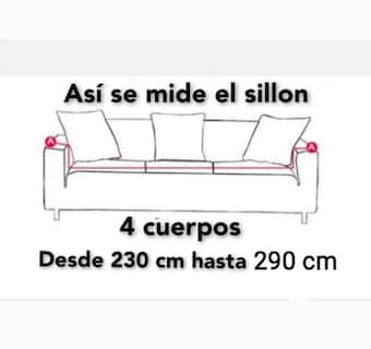 Foto 2 | Funda De Sillón Lisa Con Estructura Elástica De 4 Asientos - Venta Internacional.