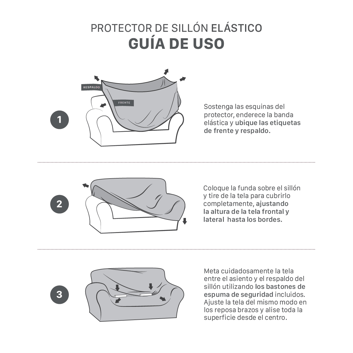 Foto 8 pulgar | Juego Protector Cubre Salas Real Textil Elástico Marfil Ajustable 3 Piezas