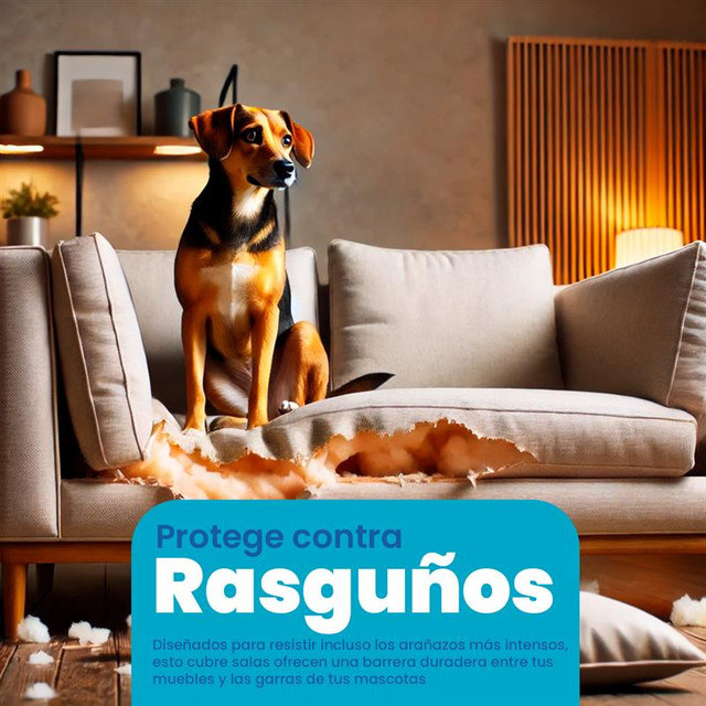 Foto 6 | Cubre Sala Doble Vista 3 Fundas Lavables Couch Coat Beautifull Home Azul/gris Para Sillón 3 Plazas, Love Seat Y Sofá