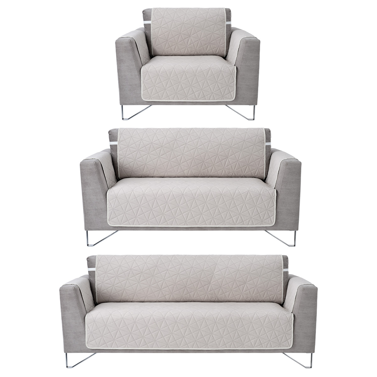 Foto 1 | Protector Cubresala Pinsonic Real Textil Arena / Marfil Doble Vista 3 Piezas