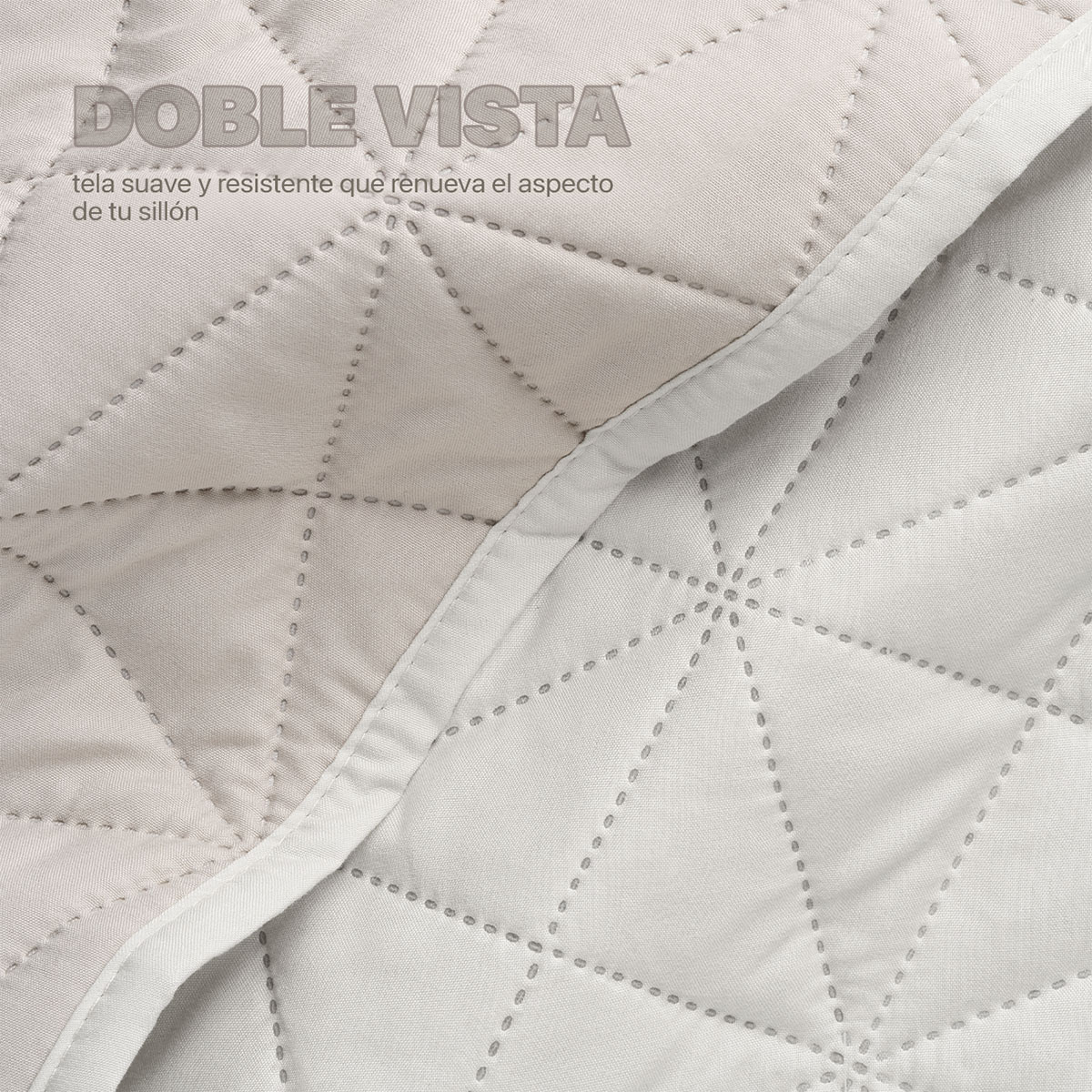 Foto 4 | Protector Cubresala Pinsonic Real Textil Arena / Marfil Doble Vista 3 Piezas