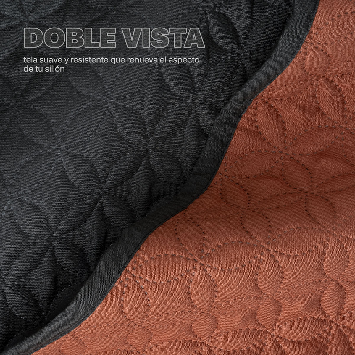 Foto 5 pulgar | Protector Cubresala Pinsonic Real Textil Chedrón / Grafito Doble Vista 3 Piezas