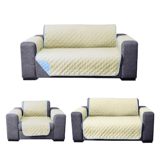Foto 4 | Protector De Sala Para Sillón Rebeca Rombos Cielo/arena Set De 3 Piezas