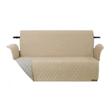 Protector Cubre Sala Belug Sofá Funda Sillón 3-plaza Con Bolsillo Beige