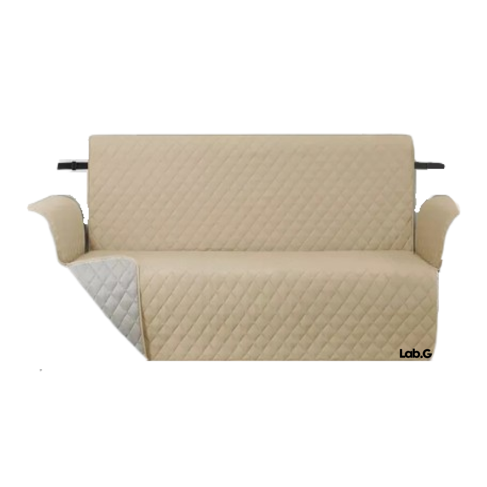 Foto 2 pulgar | Protector Cubre Sala Lab.g Sofá Funda Sillón 3-plaza Con Bolsillo Beige