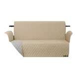 Protector Cubre Sala Lab.g Sofá Funda Sillón 3-plaza Con Bolsillo Beige