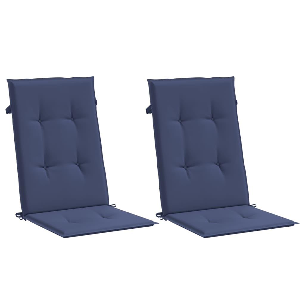 Cojines Para Sillas Vidaxl Outdoor Patio Highback  Color Azul Marino - Venta Internacional.