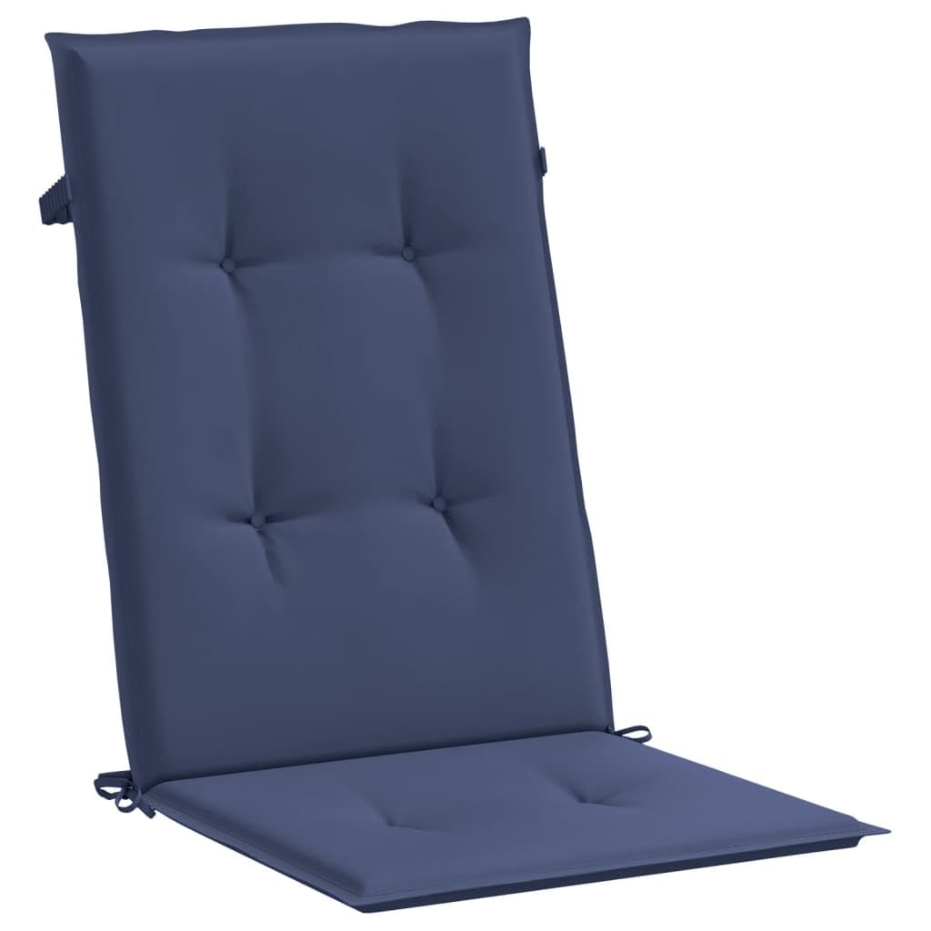 Foto 4 | Cojines Para Sillas Vidaxl Outdoor Patio Highback  Color Azul Marino - Venta Internacional.