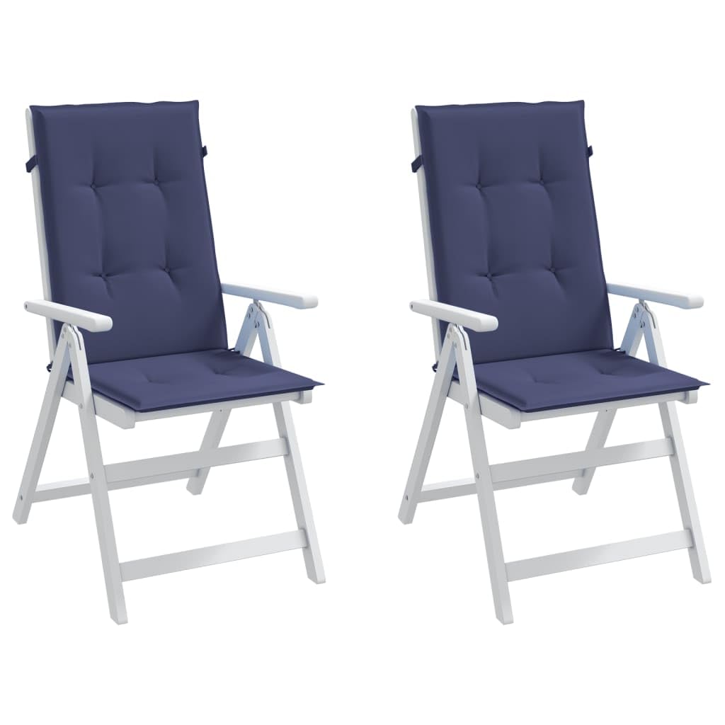 Foto 6 pulgar | Cojines Para Sillas Vidaxl Outdoor Patio Highback  Color Azul Marino - Venta Internacional.