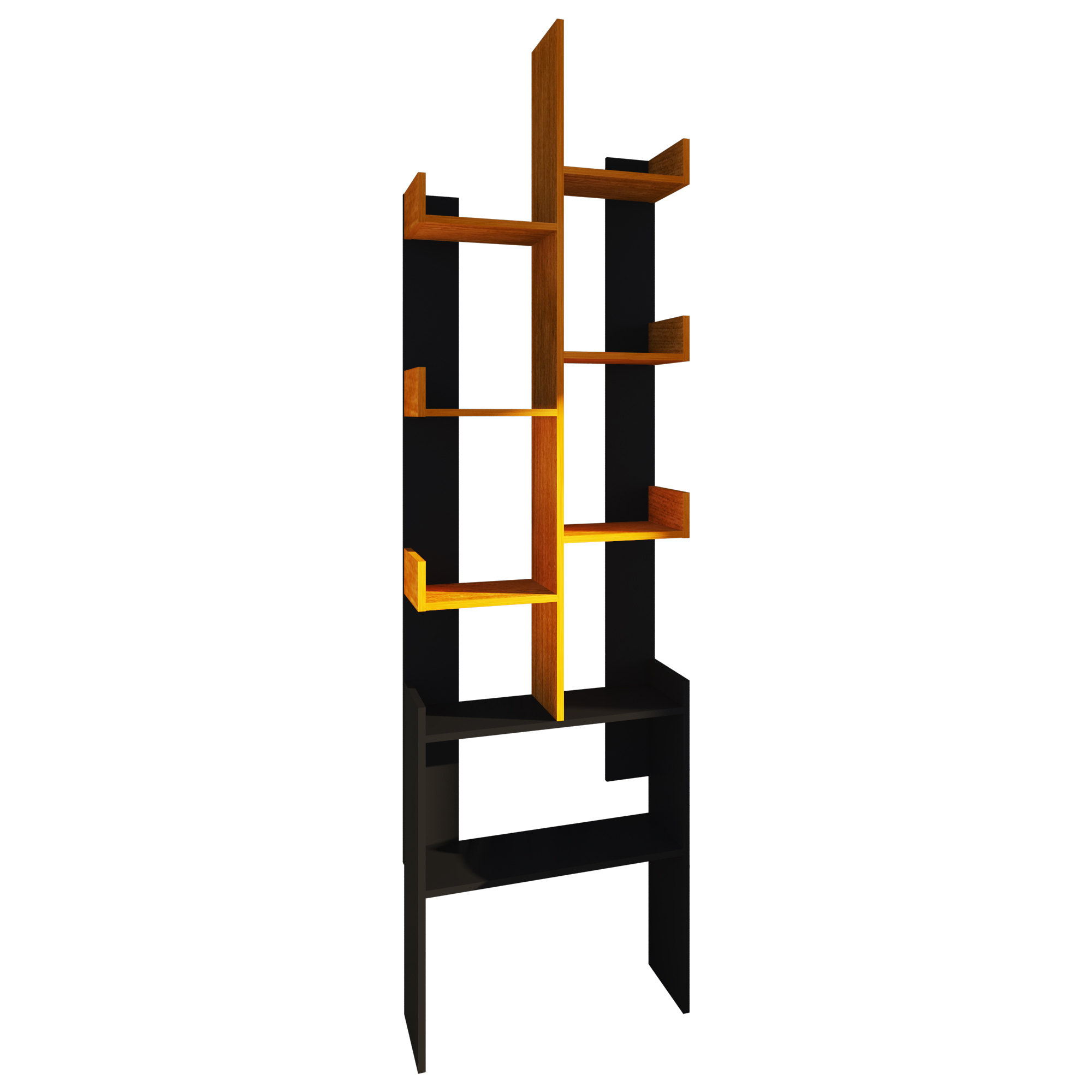 Librero Playcon Exdetn color Negro de 48 x 176 cm
