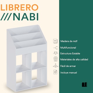 Foto 2 | Librero para Niños Mubson Juguetero Organizador Nabi color Blanco