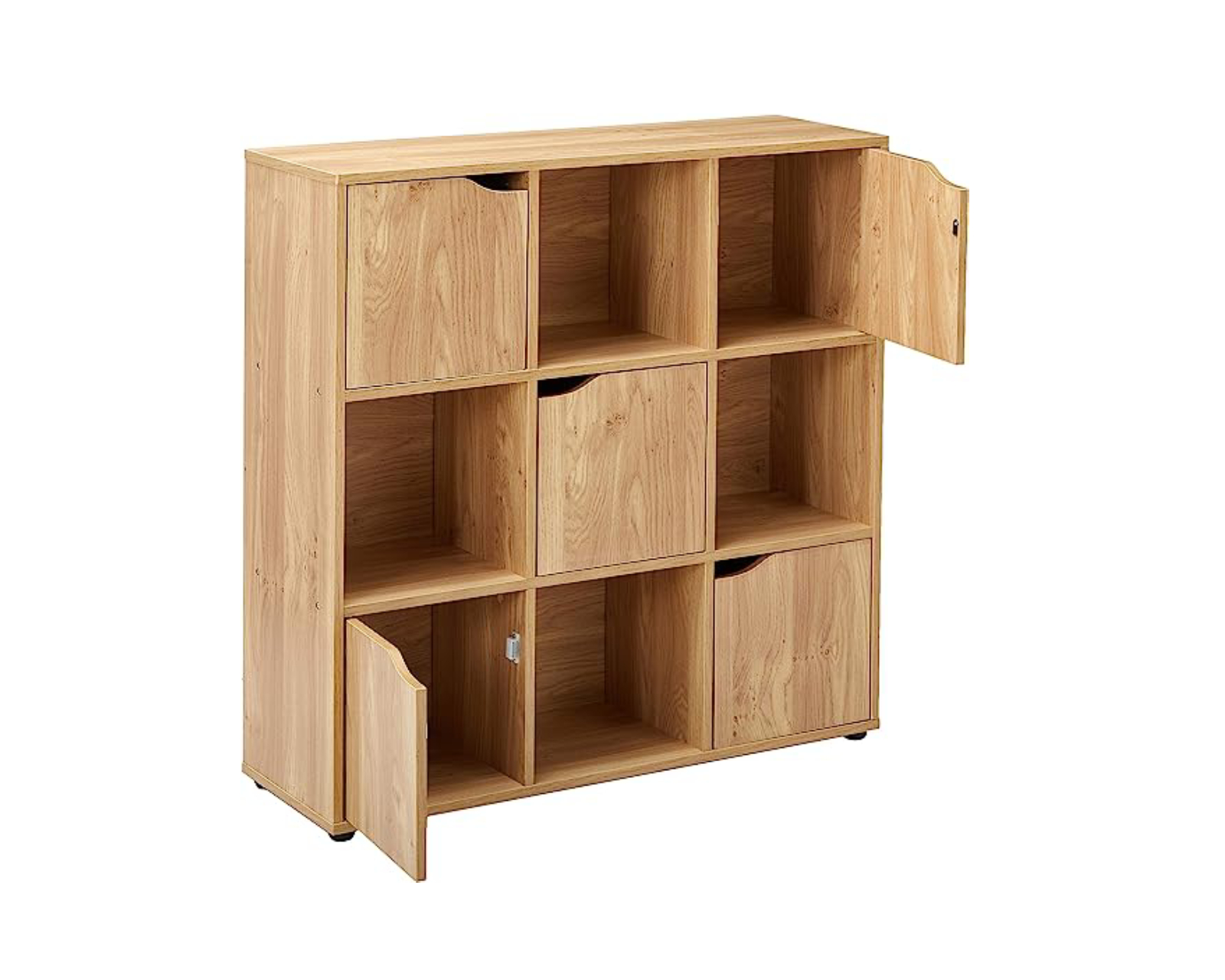Foto 3 pulgar | Organizador 9 Cubículos, Librero Gabinete Multifuncional Color Madera