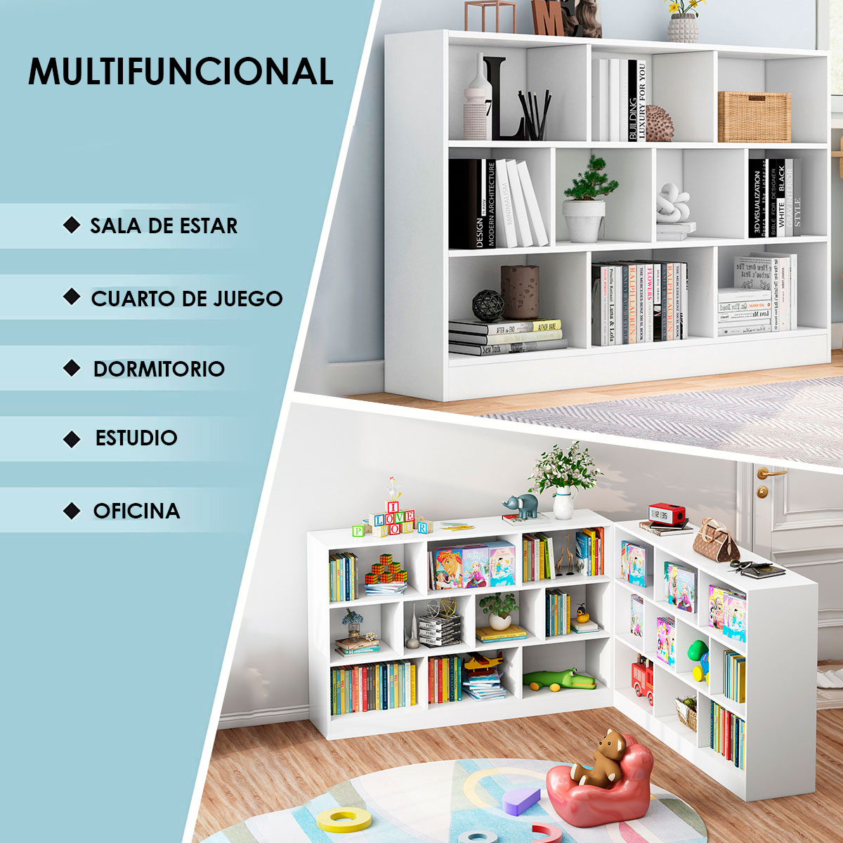 Foto 8 | Librero Organizador Ilios Innova L10-Bla 10 Cubos Color Blanco