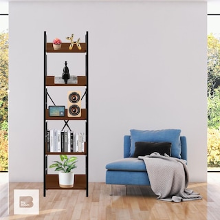 Foto 4 | Librero Organizador de Madera 5 Repisas Minimalista