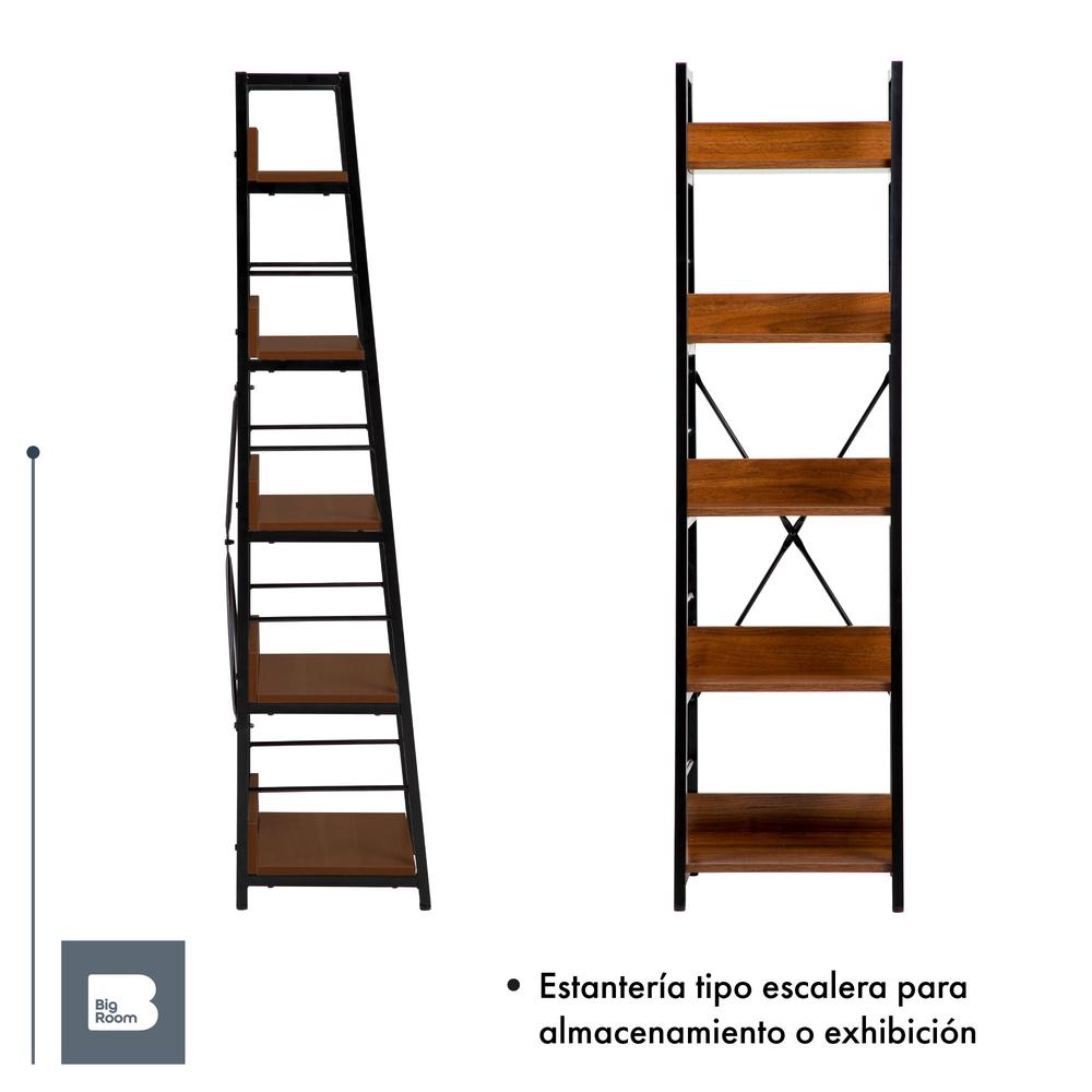 Foto 7 | Librero Organizador de Madera 5 Repisas Minimalista