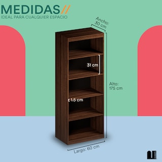 Foto 5 | Librero Con 4 Repisas Mubson. Organizador Londo