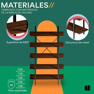 Foto 3 | Librero Con 5 Repisas Mubson. Estatntería Reisner