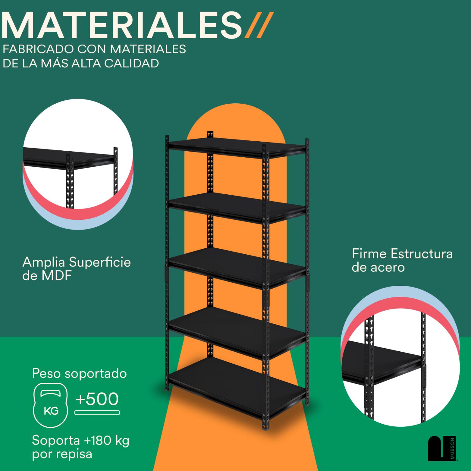 Foto 4 pulgar | Anaquel Con 5 Repisas Mubson Estantería Astel