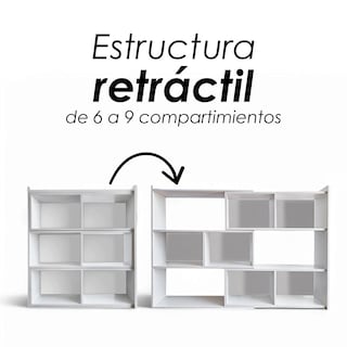 Foto 6 | Librero Organizador Ilios Innova Retractil Blanco