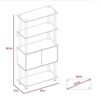 Foto 7 | Librero Cubik 3 Color Wengue y Duna