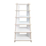 Librero Esquinero Reggo Moderno Mueble Organizador Versátil color Blanco