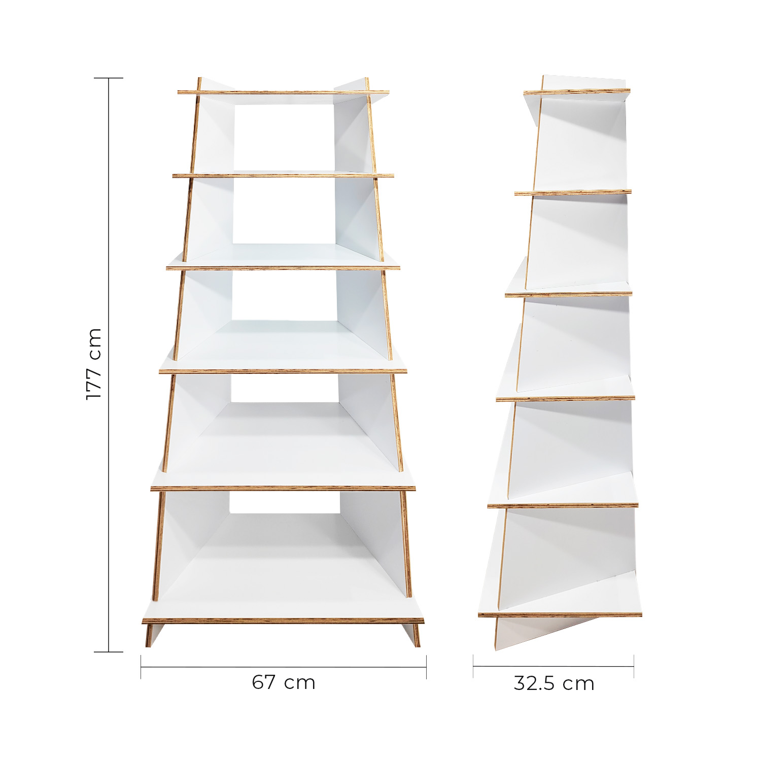 Foto 6 pulgar | Librero Esquinero Reggo Moderno Mueble Organizador Versátil color Blanco