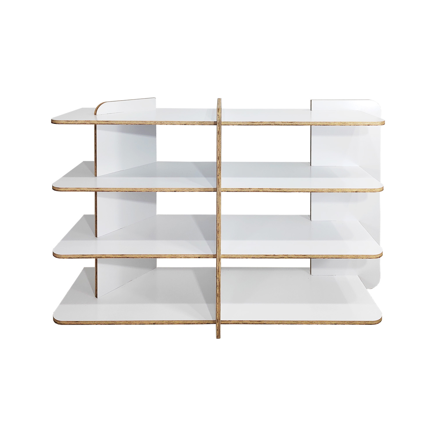 Librero Bajo Reggo Moderno Mueble Organizador Oficina color Blanco