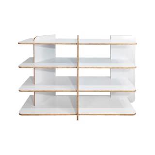 Foto 1 | Librero Bajo Reggo Moderno Mueble Organizador Oficina color Blanco