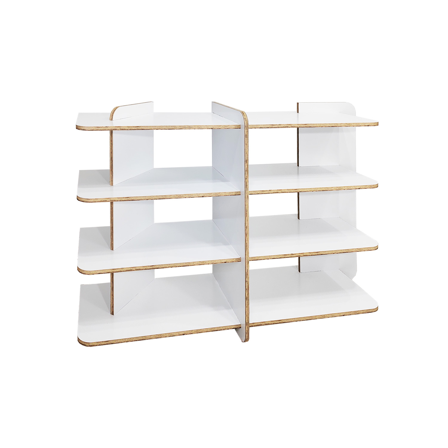 Foto 3 pulgar | Librero Bajo Reggo Moderno Mueble Organizador Oficina color Blanco