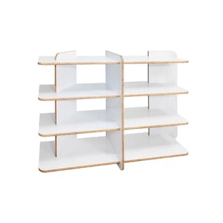 Foto 2 | Librero Bajo Reggo Moderno Mueble Organizador Oficina color Blanco