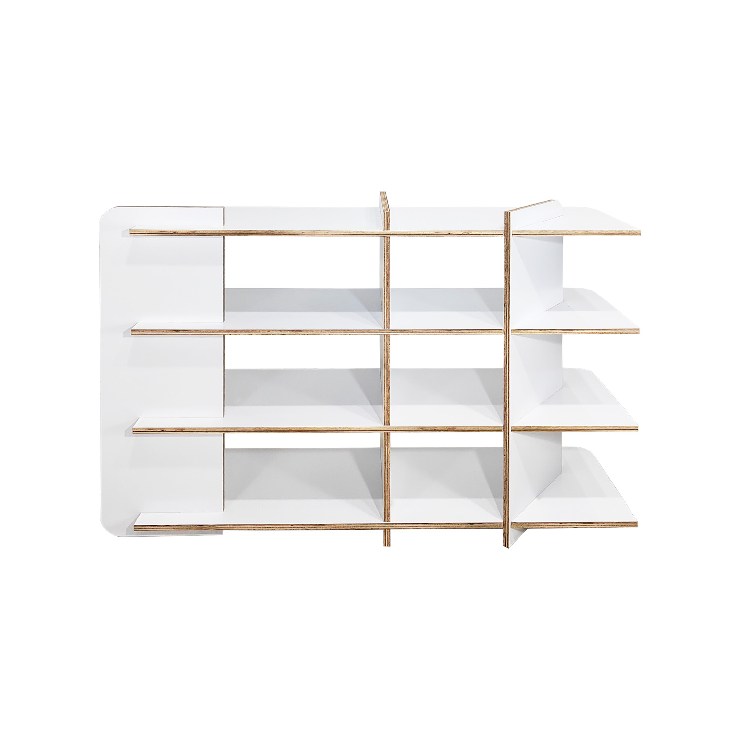 Foto 4 pulgar | Librero Bajo Reggo Moderno Mueble Organizador Oficina color Blanco