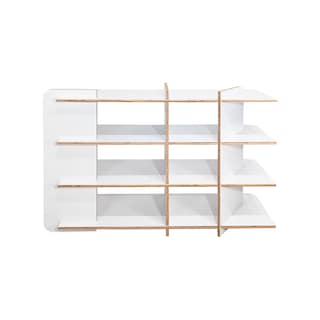 Foto 3 | Librero Bajo Reggo Moderno Mueble Organizador Oficina color Blanco