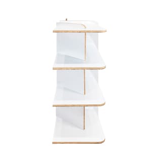 Foto 4 | Librero Bajo Reggo Moderno Mueble Organizador Oficina color Blanco