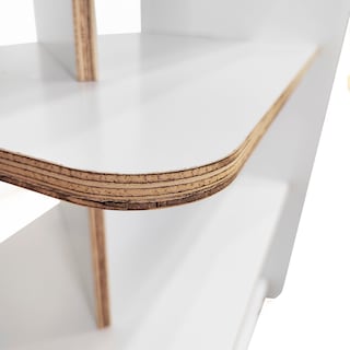 Foto 5 | Librero Bajo Reggo Moderno Mueble Organizador Oficina color Blanco