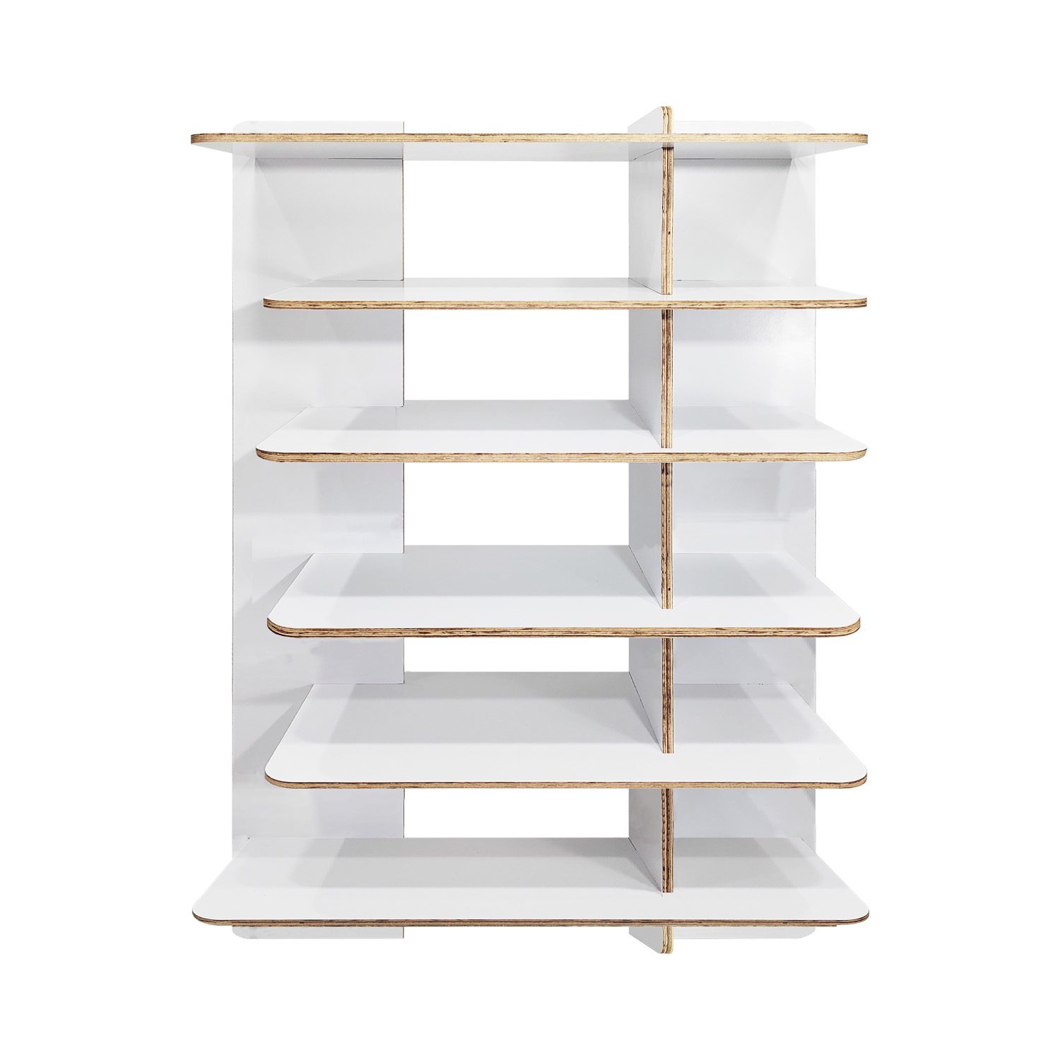 Librero Alto Reggo 12 Repisas Mueble Organizador Oficina color Blanco