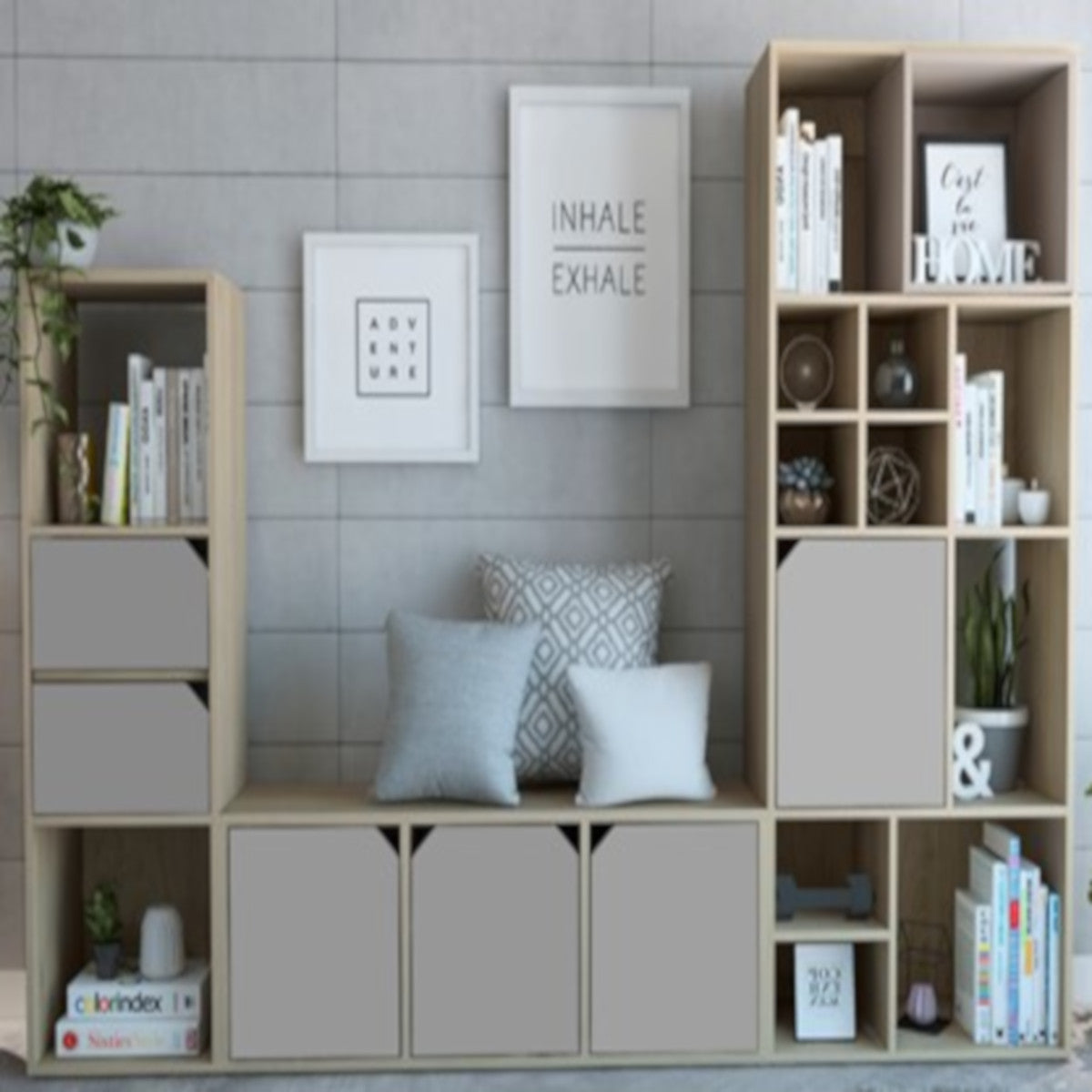 Foto 4 | Librero Fiji - Modulo Bajo Color Duna Y Taupe