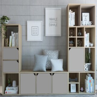 Foto 4 | Librero Fiji - Modulo Bajo Color Duna Y Taupe