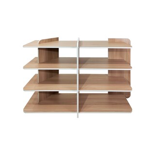 Foto 1 | Librero Bajo Reggo Moderno Mueble Organizador Oficina color Roble