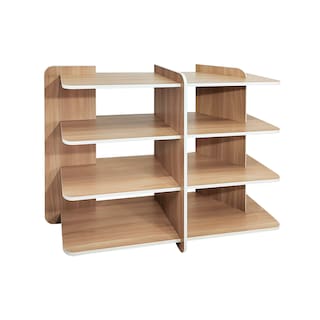 Foto 2 | Librero Bajo Reggo Moderno Mueble Organizador Oficina color Roble