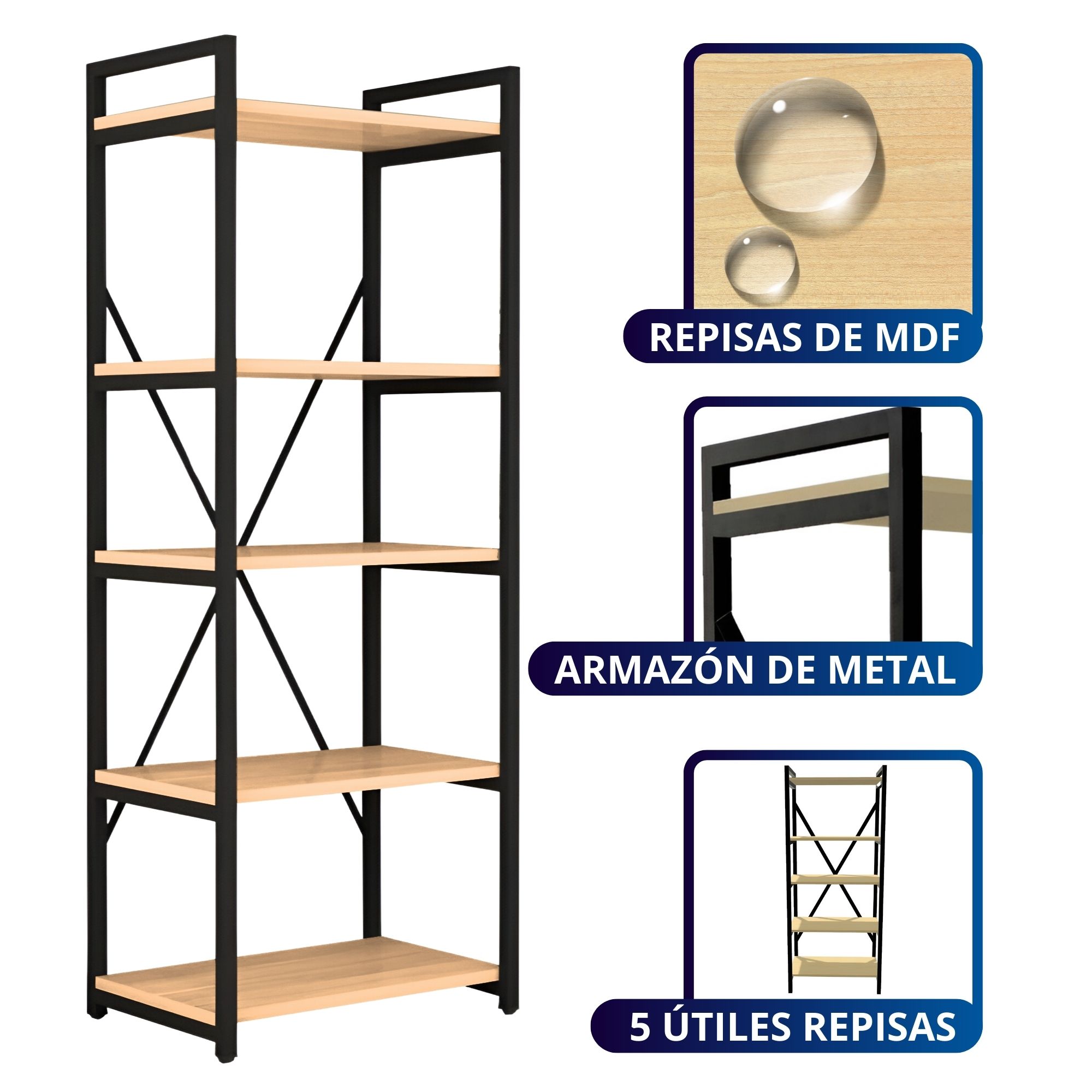 Foto 2 | Librero Ecomlab Café de 5 Niveles