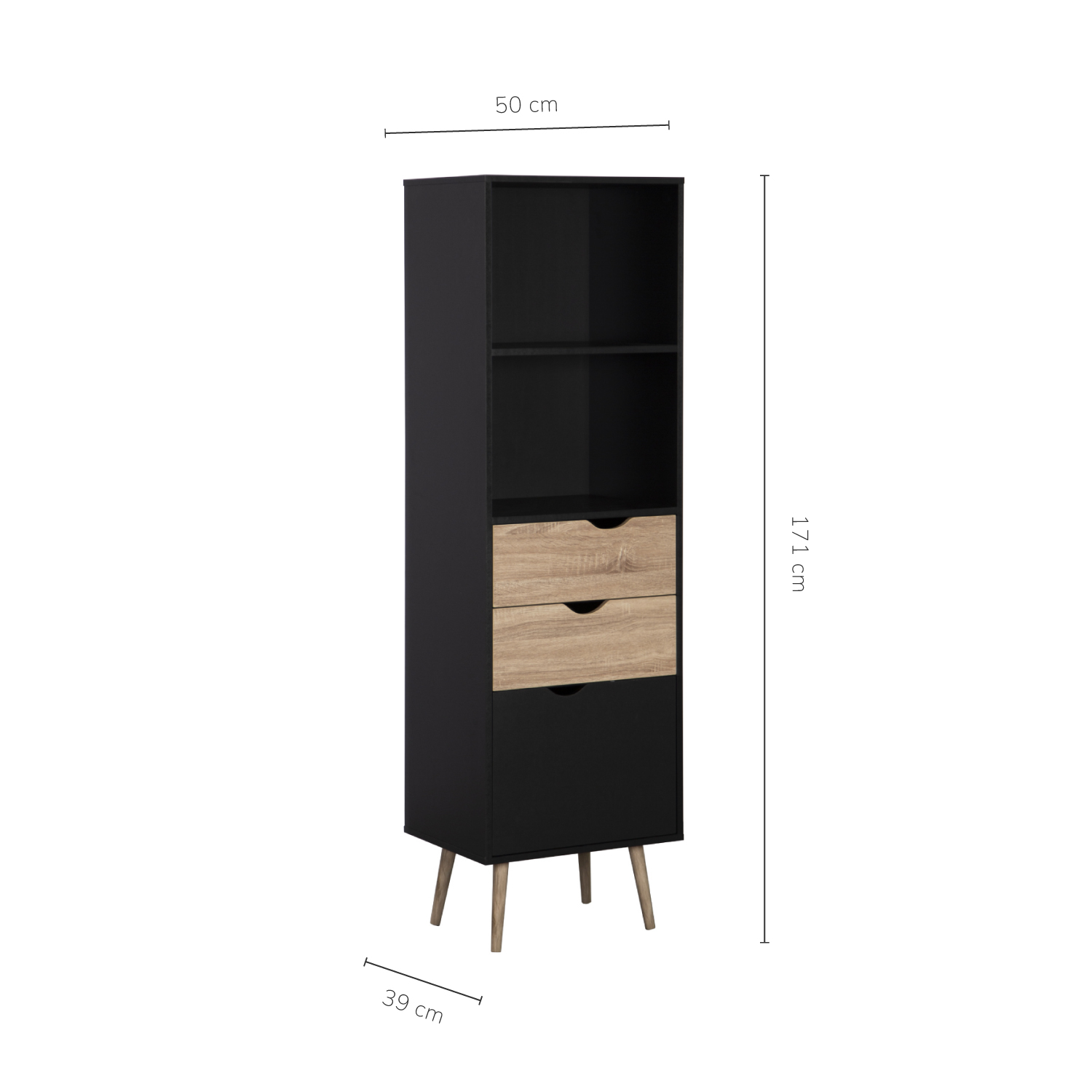 Foto 4 pulgar | Librero Vertical Top Living Gotemburgo Black Nórdico Negro